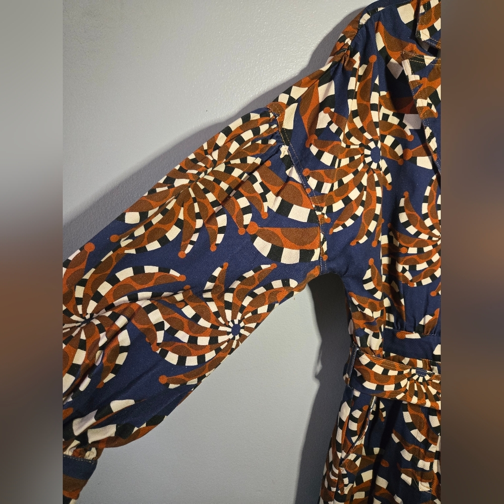 FARM Rio Blue and Brown Swirl Jumpsuit - Picture 4 of 11